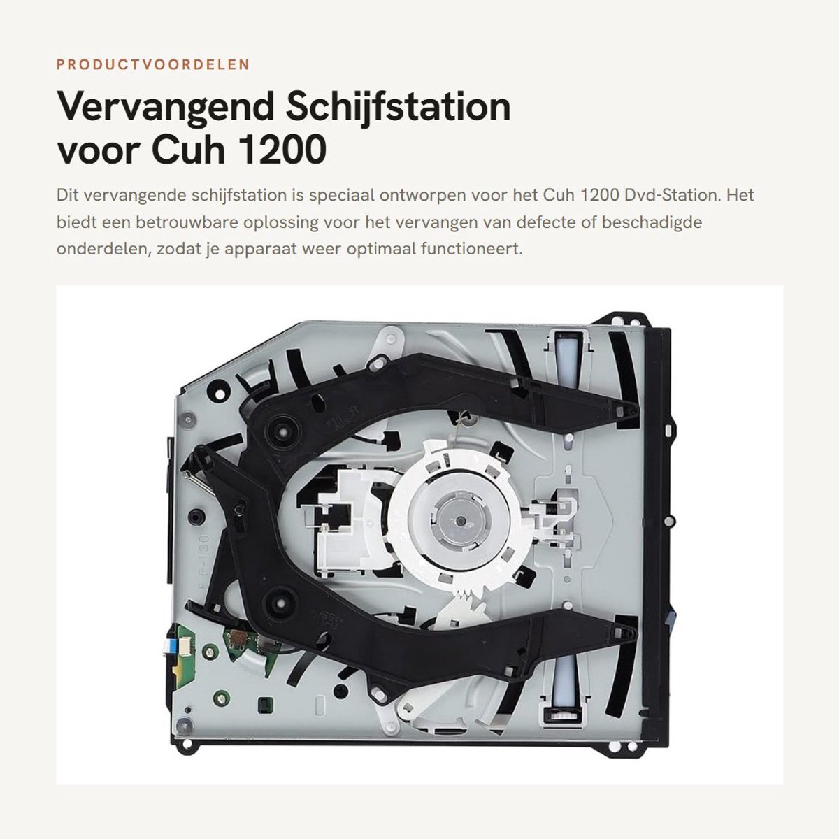 Dailygoods- Schijfstation Professioneel Vervangend - ABS/Metaal - Optisch Station - Reparatieonderdeel - Compatibel met Cuh-120Xx-serie
