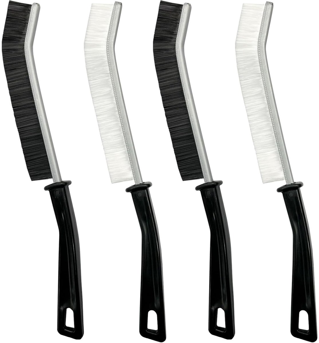 Dailygoods- Dieptereinigingsborstels 4 stuks - Spleetreinigingsborstel - Reinigingsborstel met harde haren - Ergonomische handgreep - Geschikt voor alle oppervlakken - Gemakkelijk te reinigen