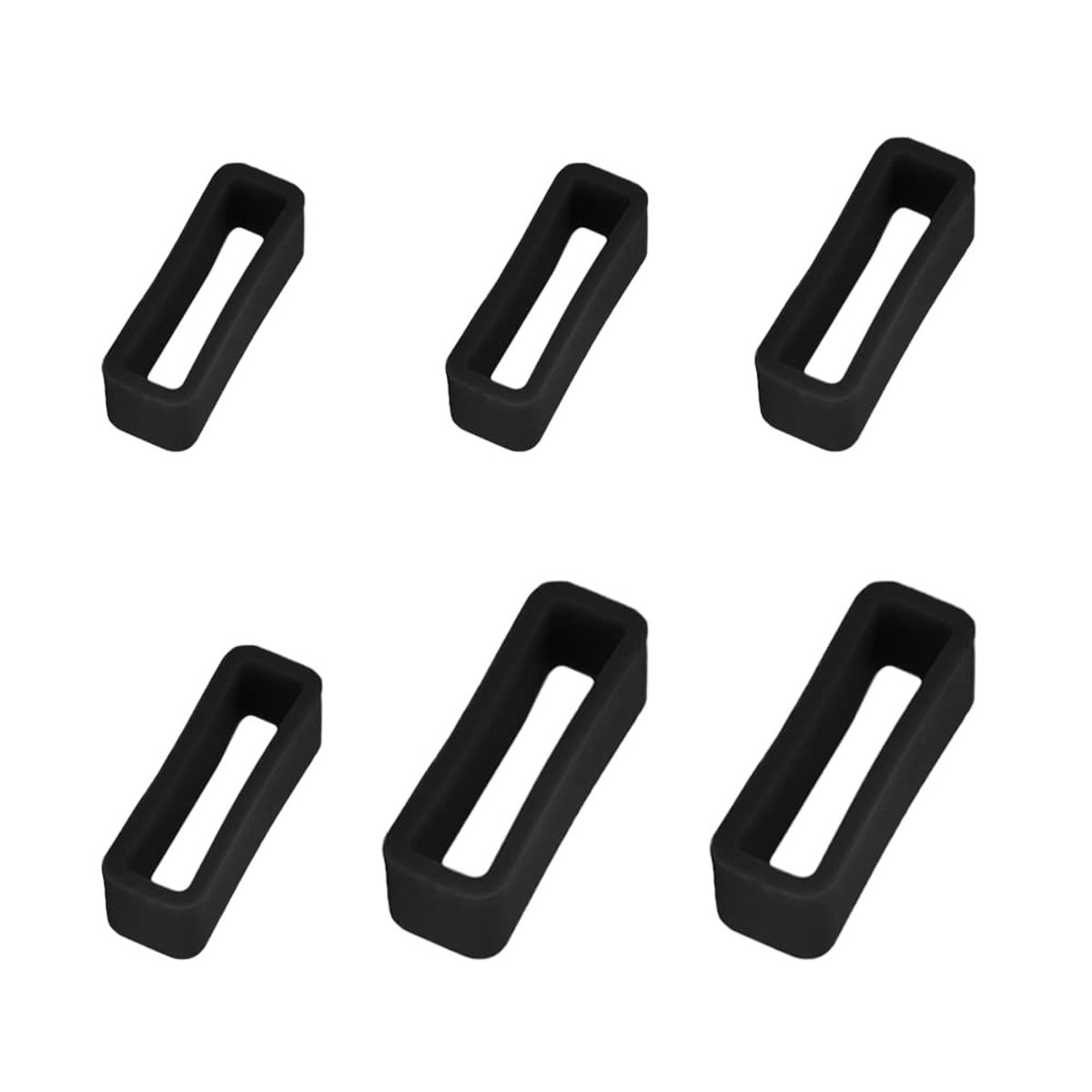 Dailygoods- Horlogebandje Siliconen - 6 Stuks - Armbandlus - Reservehorlogebandje - 18/20/22 mm - Duurzaam en Lichtgewicht - Smartwatchband