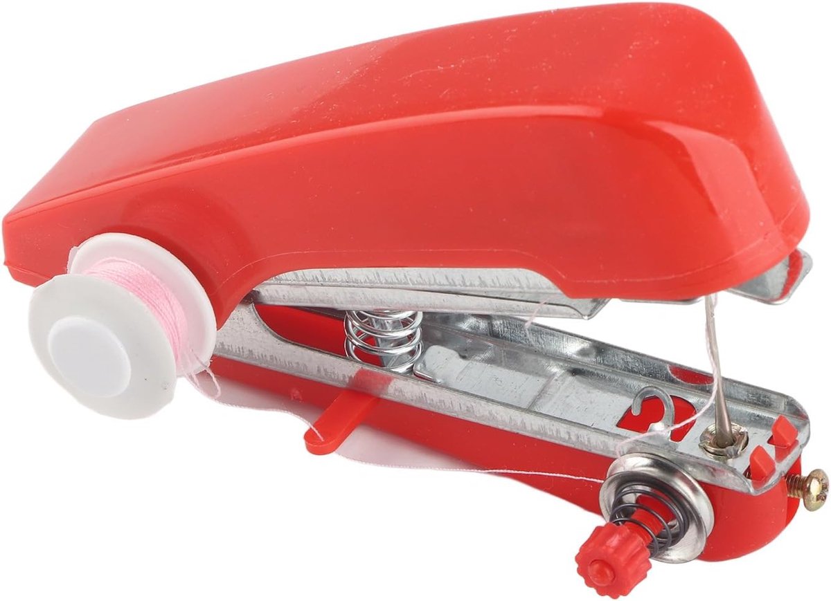 Handheld Naaimachine - Draagbare Steek - Snelle Reparaties - Compact Lichtgewicht - 12 x 7 x 4 cm - Rood