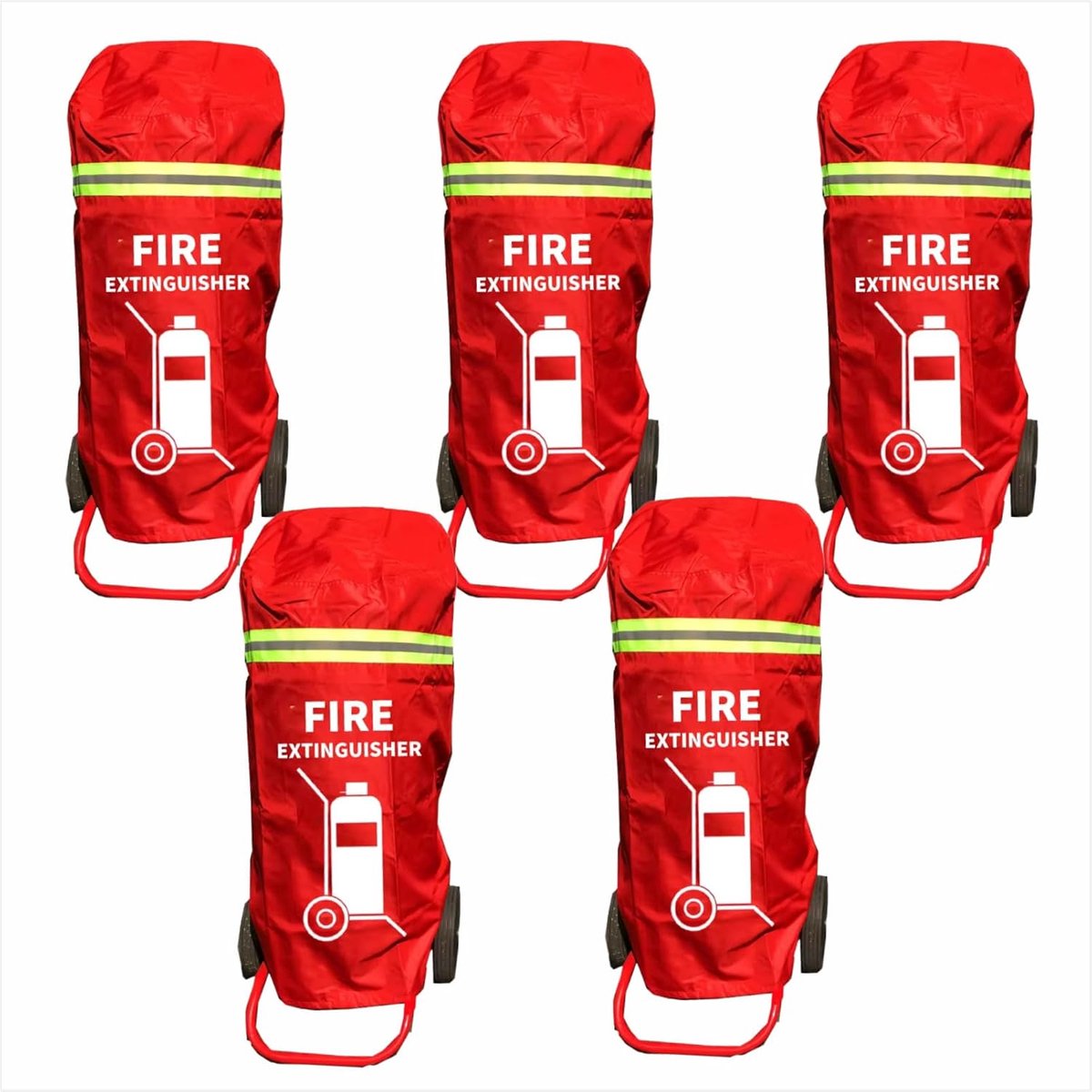 Brandblusserhoes Trolley - Beschermhoes - Brandveiligheid Organiseren - Scheurvast Materiaal - Voor 75 lbs - Zwart
