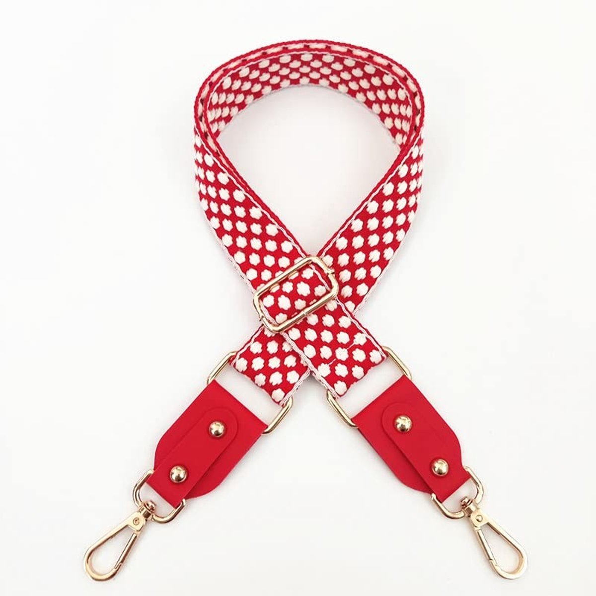 Dailygoods- Tasriem verstelbaar 80-130 cm - Schouderriem - Karabijnhaak - Brede tasgrepen - Accessoires voor dames - Katoen
