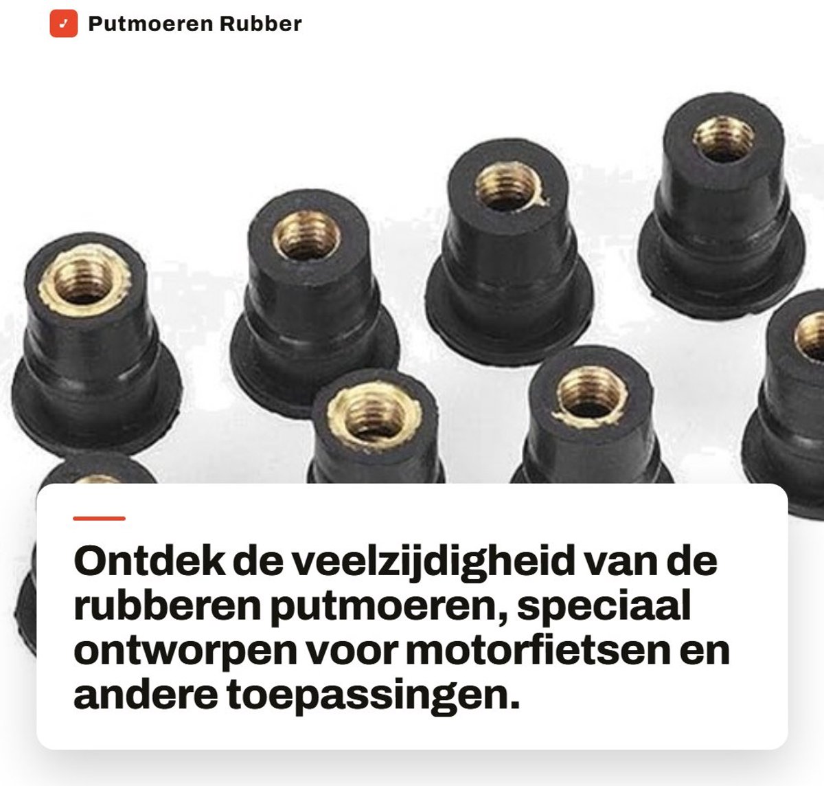 Well Nuts 10pcs M5 - Rubber - Duurzaam en sterk - Ideaal voor motorfietsschermen - SnelShoppen
