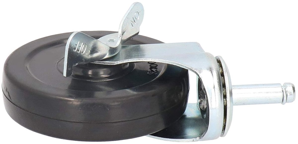 Veerbelast Poortwiel - Zwenkwiel Poort - Poort Beweging - Automatische Terrein Aanpassing - 4 Inch - Wit