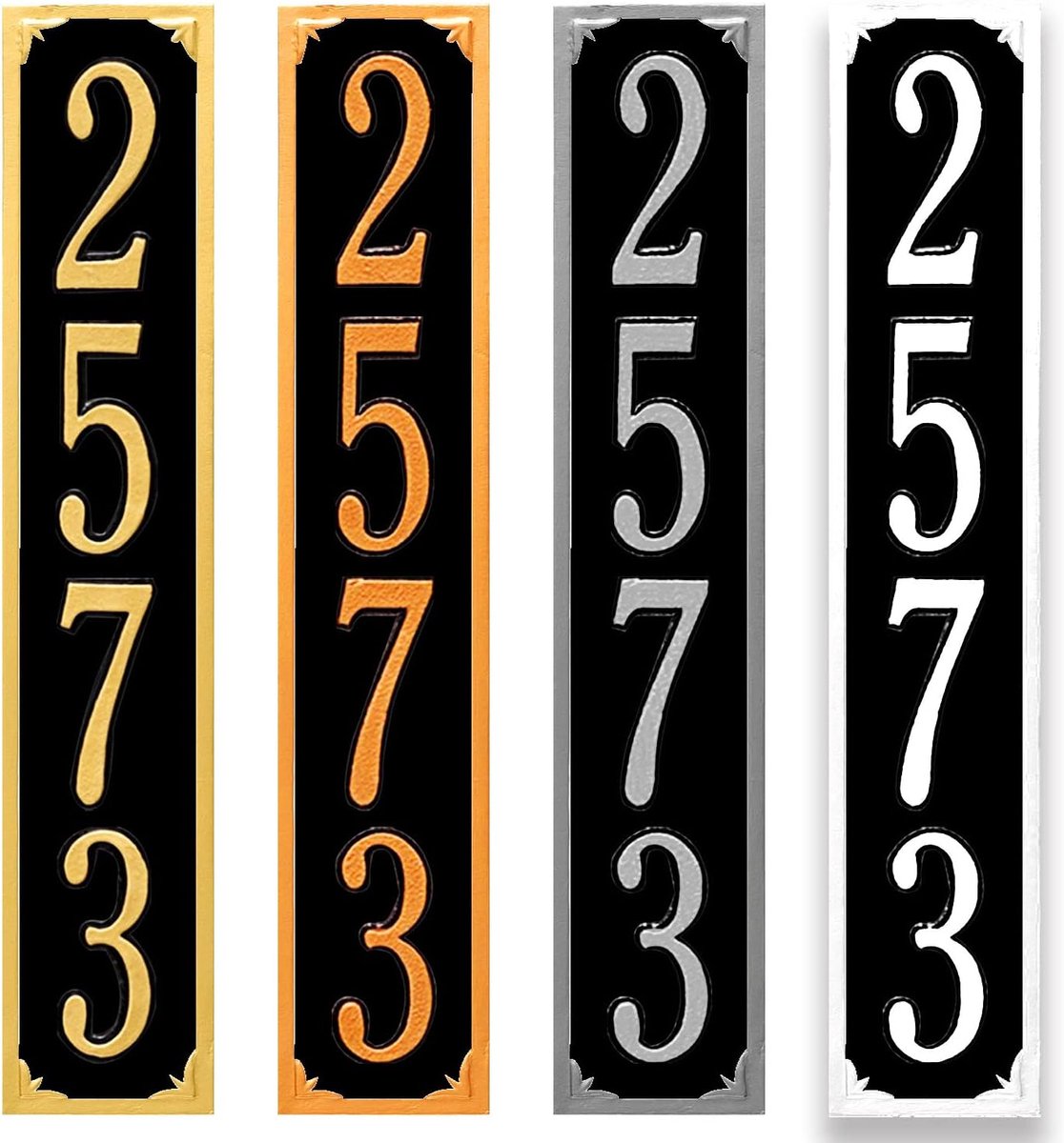 Gepersonaliseerde Huisnummer - Adres Plaat - Huis Herkenning - Met Nummers Letters - 30 cm - Klassiek