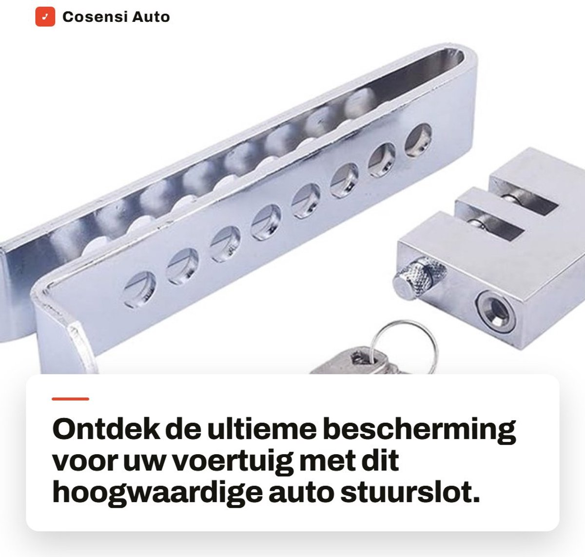 Dailygoods- Stuurslot Antidiefstal - Koppelingsslot - Veiligheidsslot - Roestvrij Staal - Lichtgewicht - Duurzaam Ontwerp - Vergrendelingssysteem