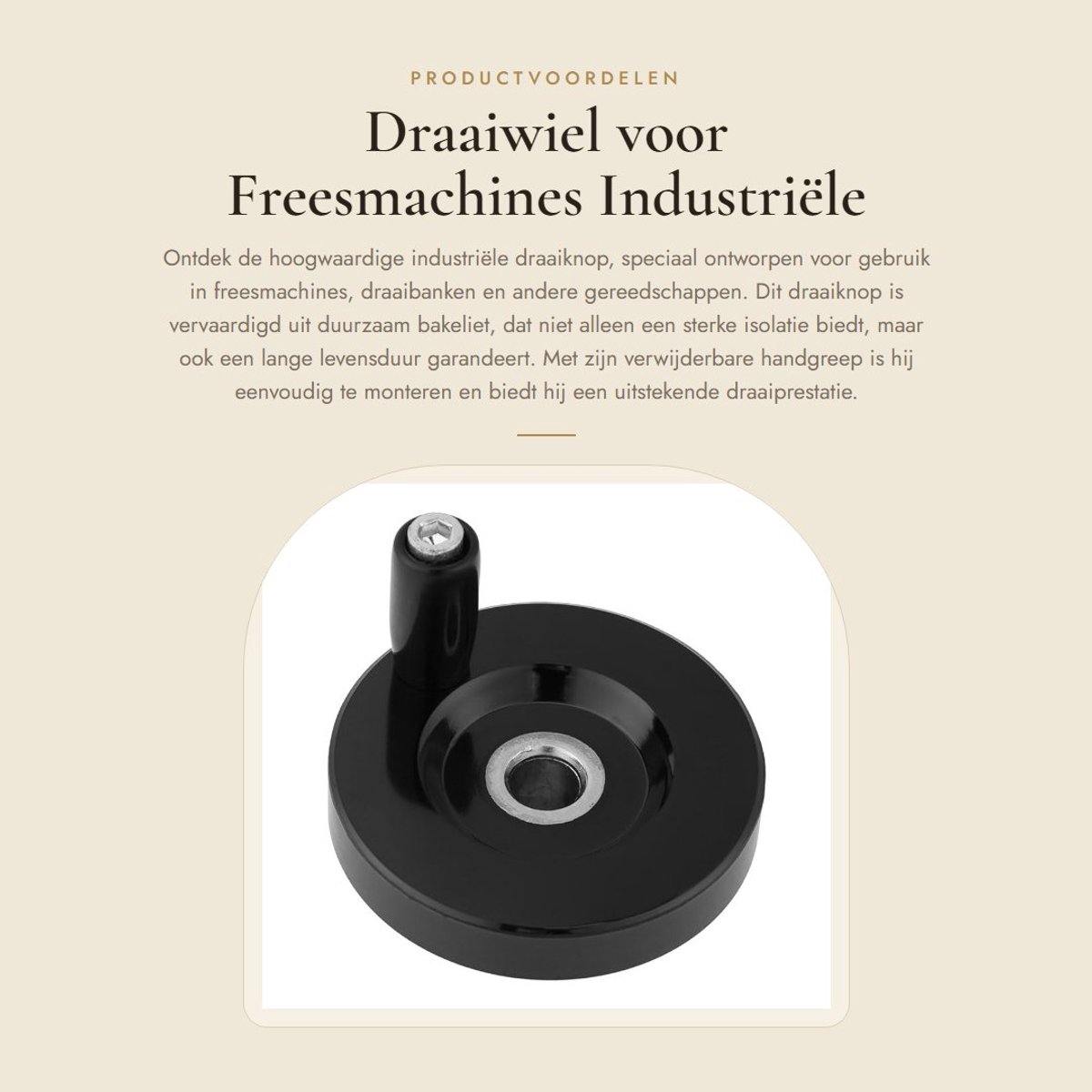 Dailygoods- Handwiel 10x63mm - Verstelbaar Handwiel - Removable