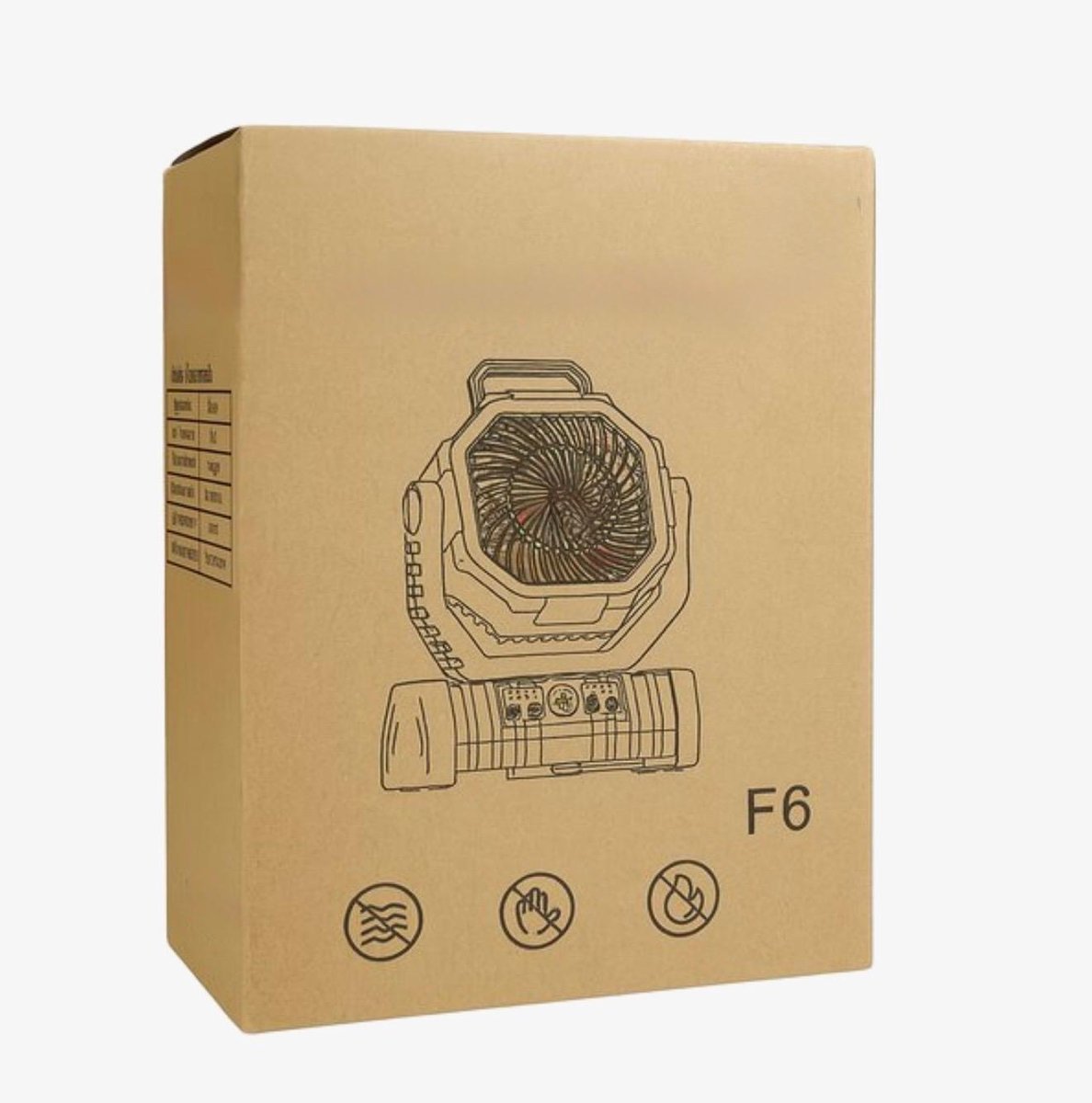 BIXc® - Mini Ventilator - Oplaadbare Tafelventilator - met Afstandsbediening - Handventilator - Klein - Stil & Geruisloos - 4 Snelheden & Verlichting - 20000 mAh & Powerbank functie - Premium Zwart
