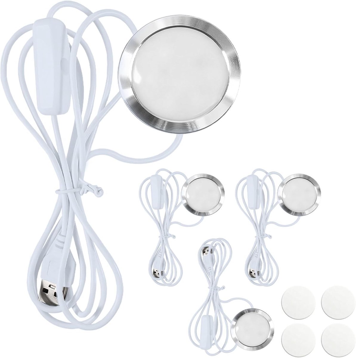 LED Lamp Set voor 3D Printer Modellen, Geschikt voor Diverse Lampenkappen en LED Gloeilampen, Warm Witte Verlichting voor Creatieve Projecten