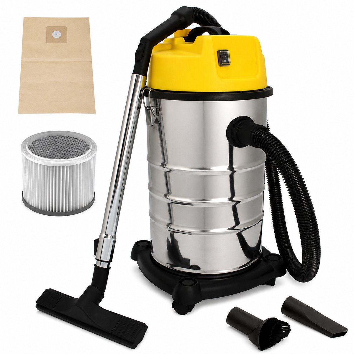 Dakgoot Stofzuiger 1400W – Nat en Droog – 30L Reservoir – Telescoopstang tot 7,2 m – HEPA-filter