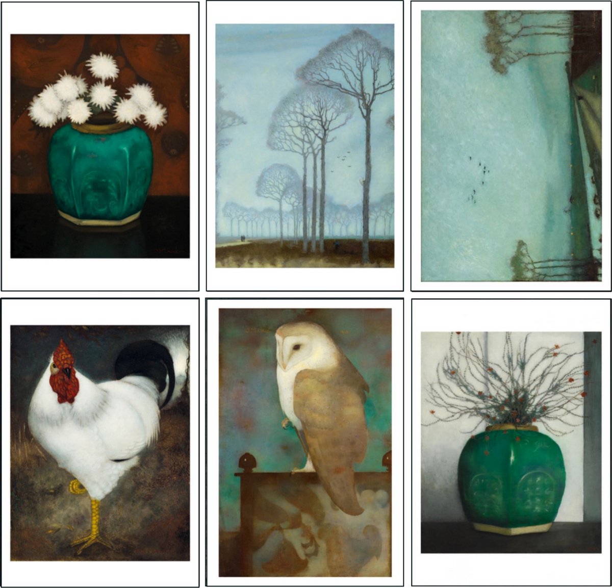 6 Luxe Kunst Wenskaarten - Jan Mankes - Ansichtkaarten - 15 x 10,5cm - 6 kaarten in een mapje