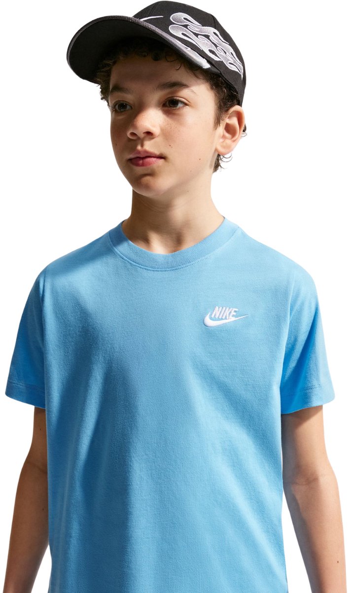 Nike T-shirt Kinderen Sportswear Lichtblauw - Maat L