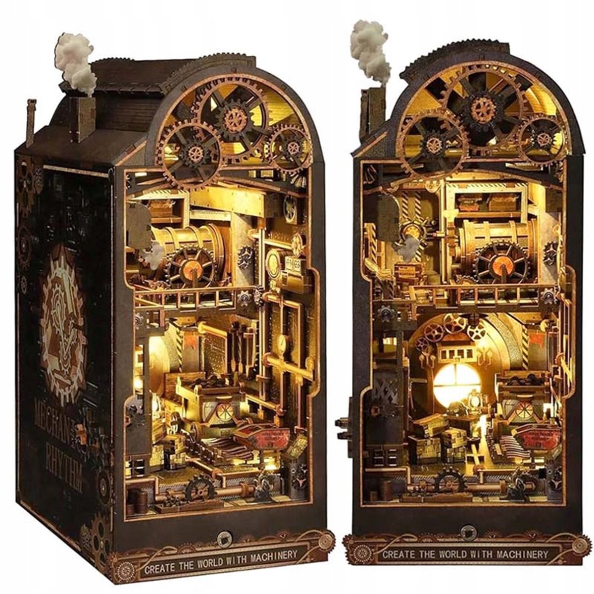 Steampunk Boek Nook 3D Houten Puzzel - DIY Miniatuur Huis