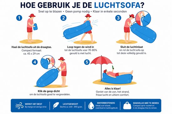 SanaVida - Opblaasbaar Luchtbed - Campingmatras - Slaapmat - Reisbed - Zelfvullend - Inclusief Draagtas - Oranje - 70x52x180 cm — afbeelding 3