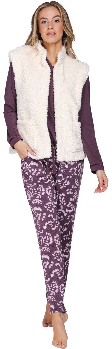 Pastunette Premium - Lounge Bodywarmer - Fleece - Teddy - Ecru - Maat M
