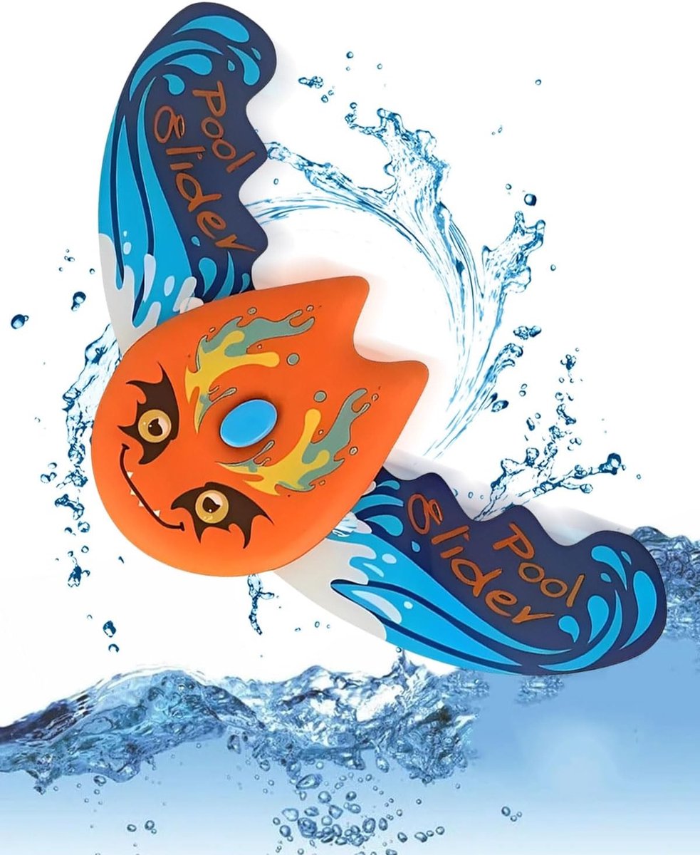 Onderwater speelgoed voor kinderen, vis speelgoed voor in het water, zwemaccessoires en racing speelgoed voor zwembadplezier (Oranje)