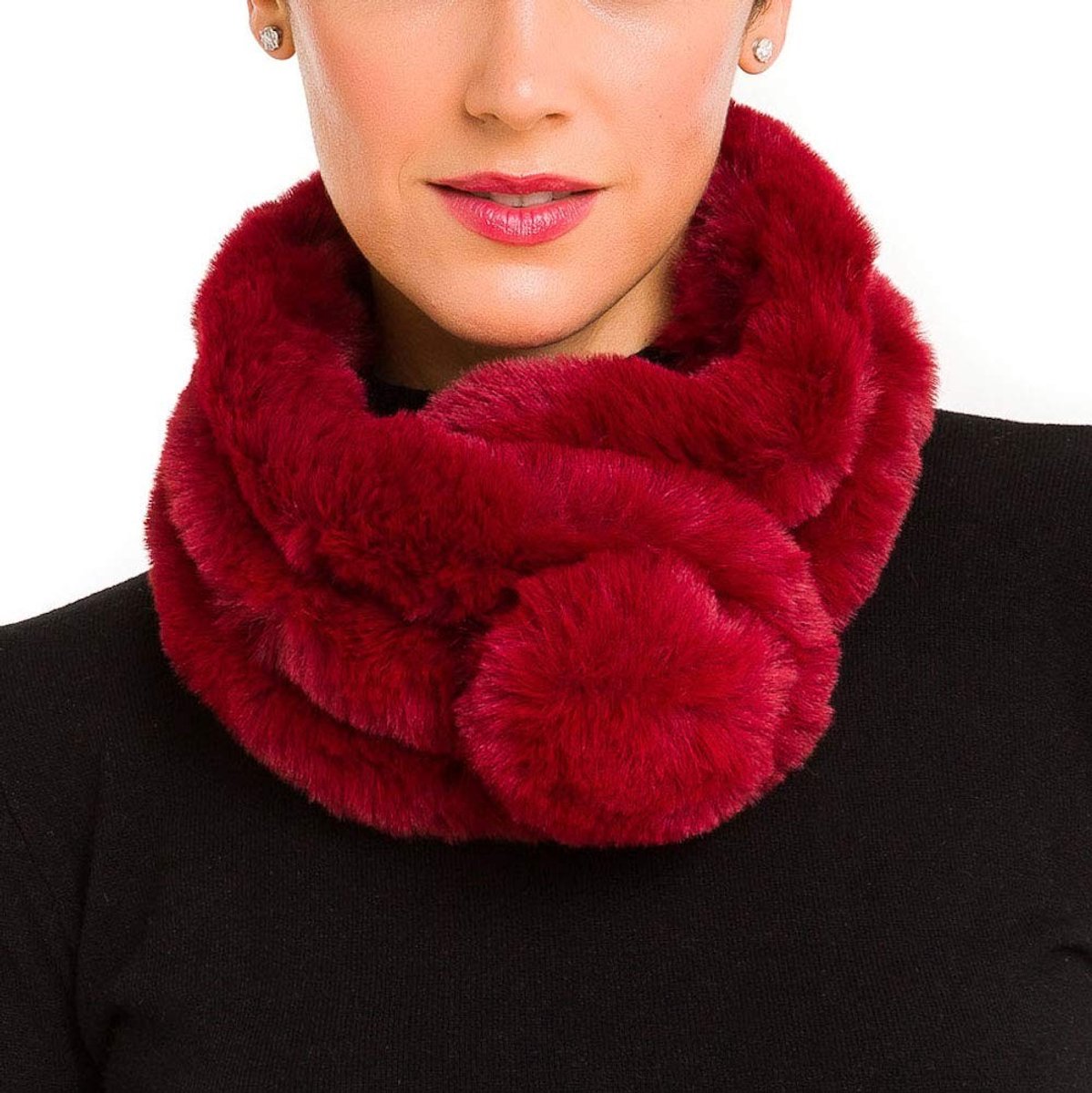 Elzusha - Vrouwelijke Faux Fur Sjaal voor Elegante Look