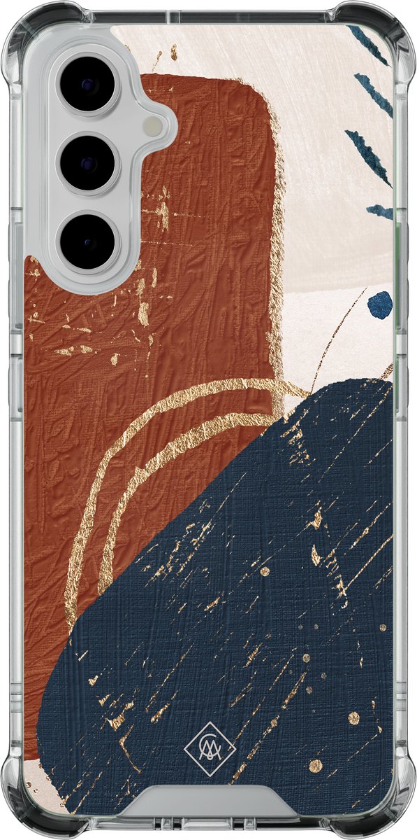 Casimoda® hoesje - Geschikt voor Samsung Galaxy A55 - Abstract Terracotta - Shockproof case - Extra sterk - - Multi, Transparant