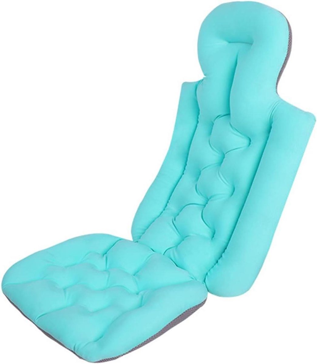 Badkussen Lichaam - Spa Kussen - Ontspannen in Bad - Volledige Lichaamssteun - 113 cm - Blauw