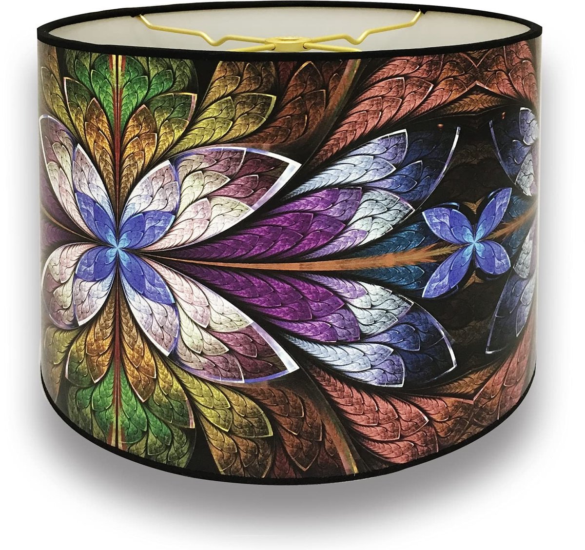 Elzusha - Handgemaakte Decoratieve Lampenkap met Paarse Bloemen