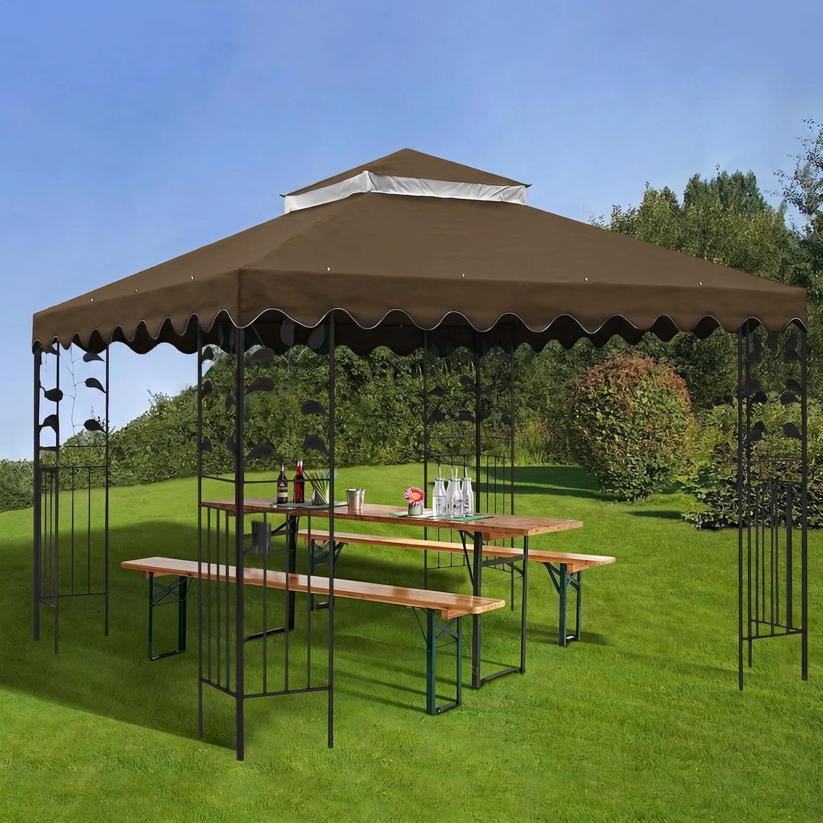 Elzusha - Vervangend Gazebo Dak met UV-Bescherming 3x3M