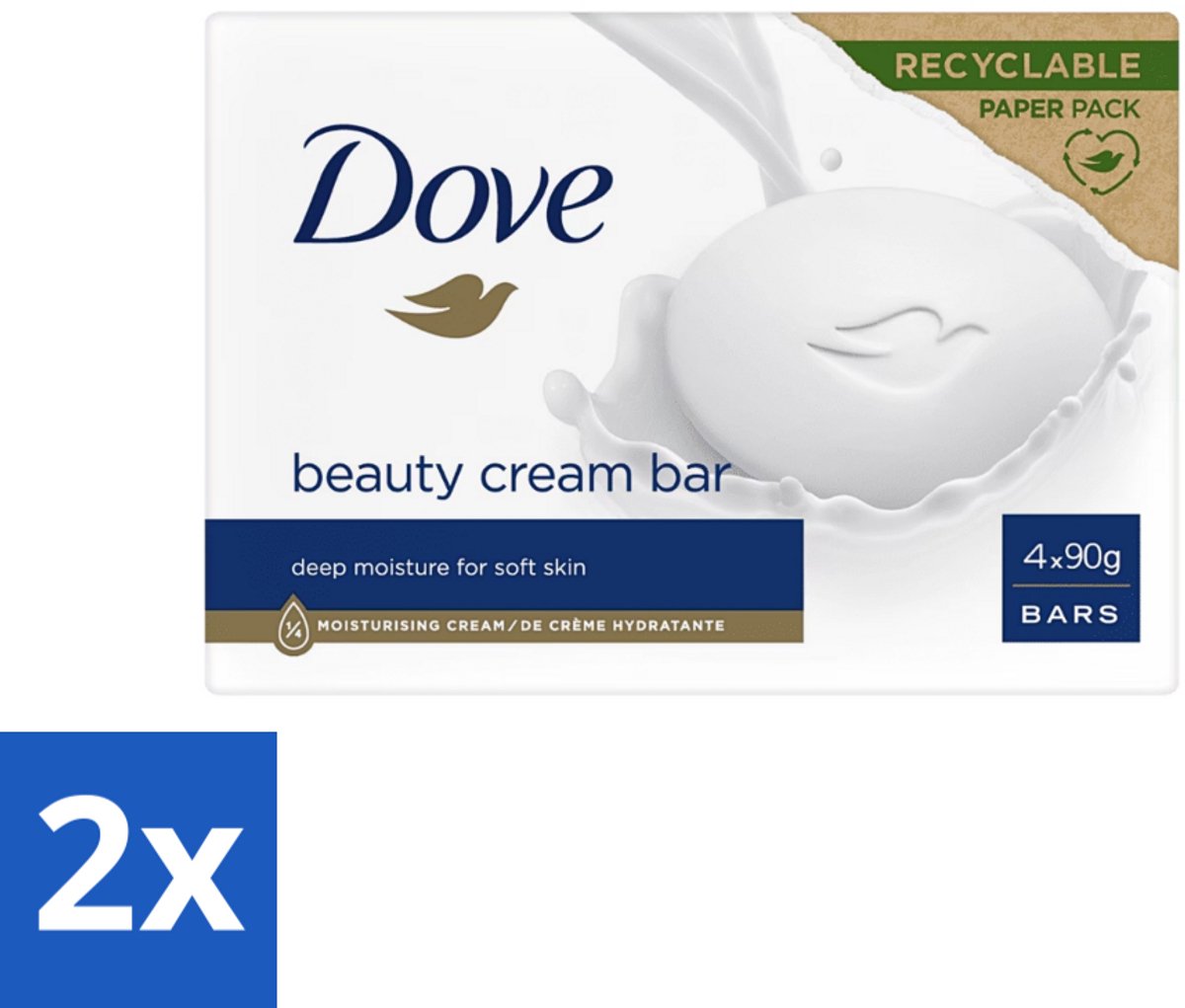 2 x Dove Original - Zeep - Beauty Cream Bar - 360 g - Dove Zeep - Beauty Cream Bar - Milde Reiniging - Hydraterende Zeep - Zachte Huid
