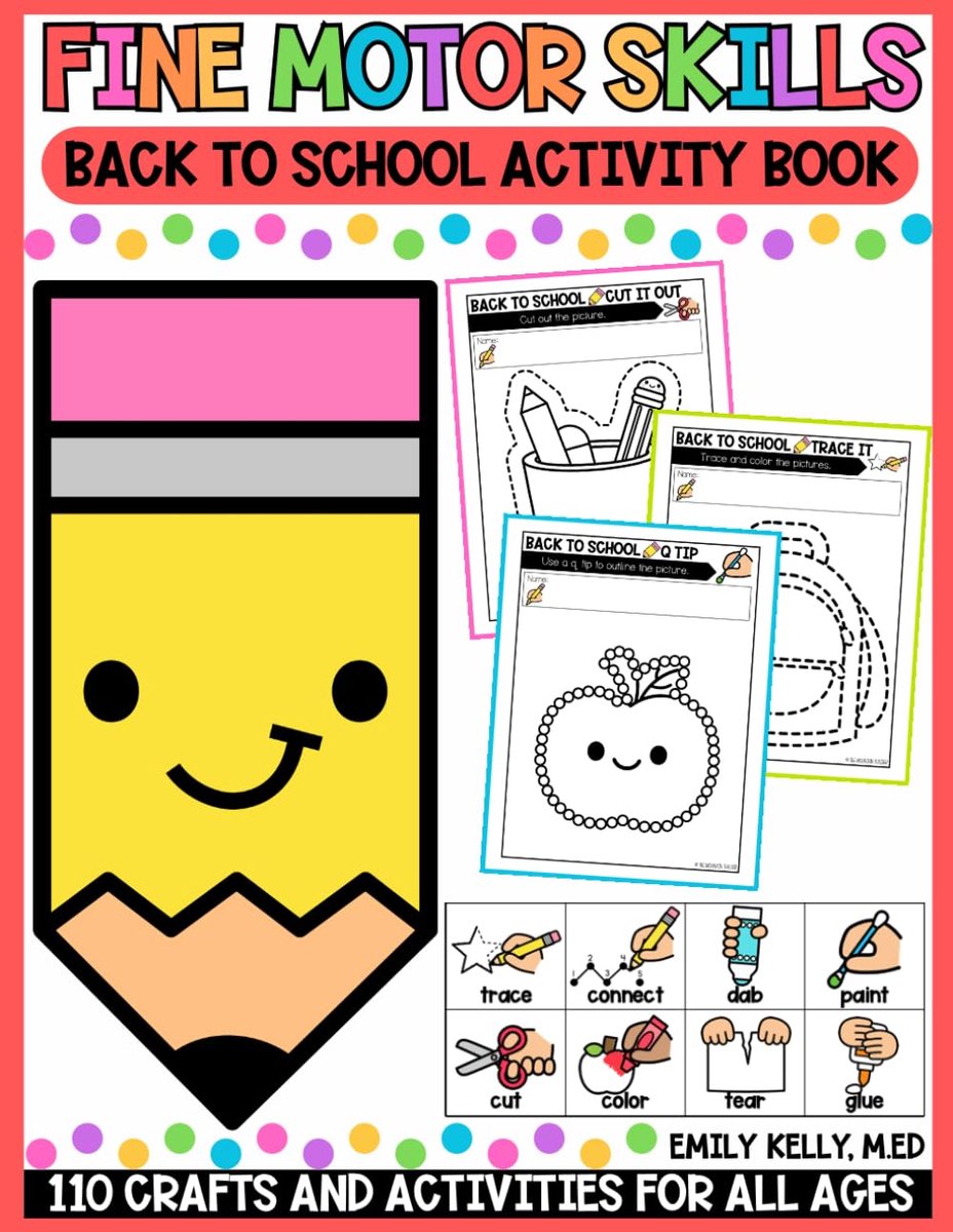 Fine Motor Skills Back to School Activity Book: 110 Crafts and Activities for All Ages: Pre Writing Skills - ShopVlot