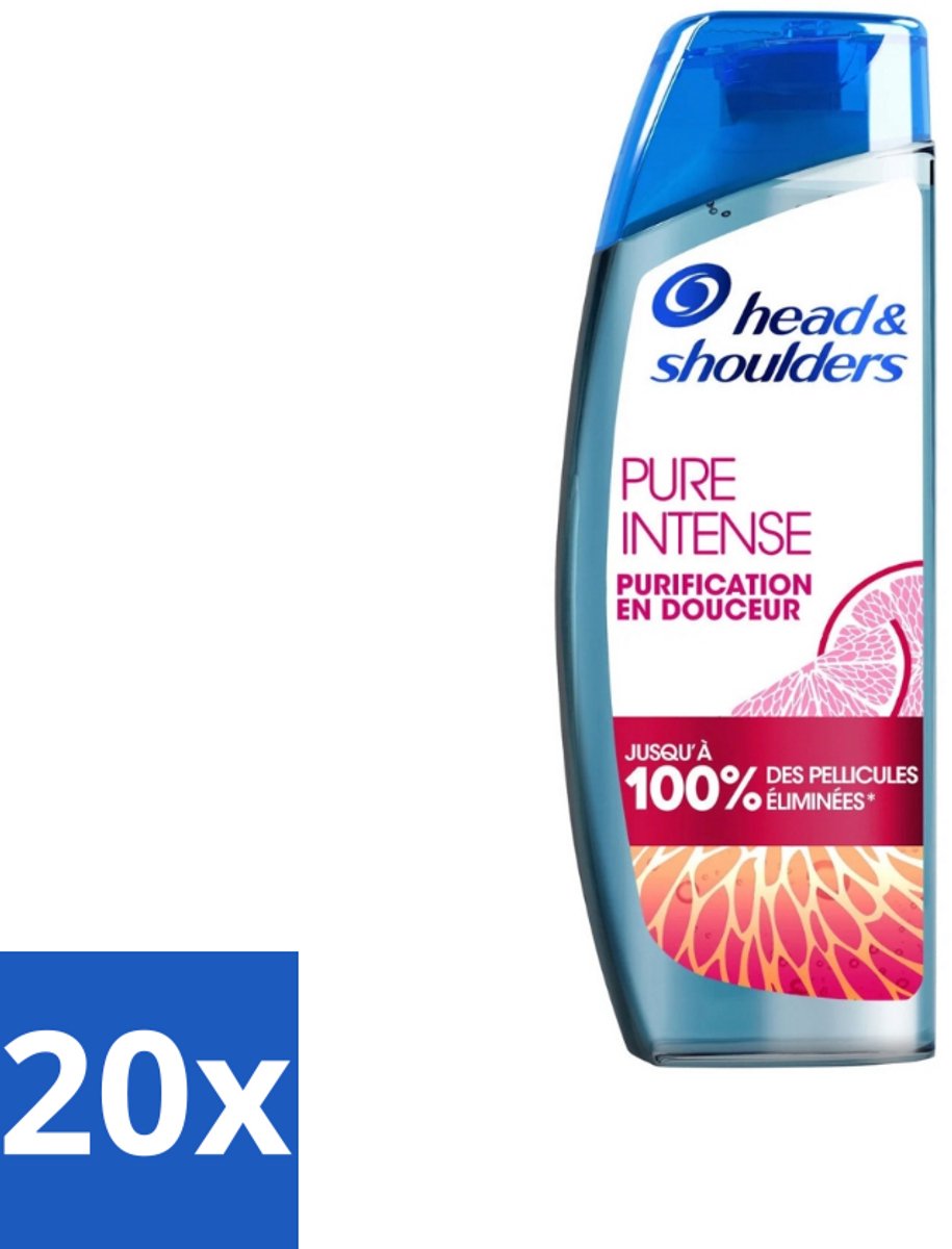 Head & Shoulders - Anti-Roos Shampoo - Pure Intense - Grapefruit - 250 ml - Bulkverpakking - 20 stuks