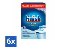 6 x Finish Vaatwasmachine Zout 4 kg - Vaatwasmachine Zout - Kalk Verwijderaar - Vaatwasser Reiniging - Vaatwasser Onderhoud - Anti-kalk