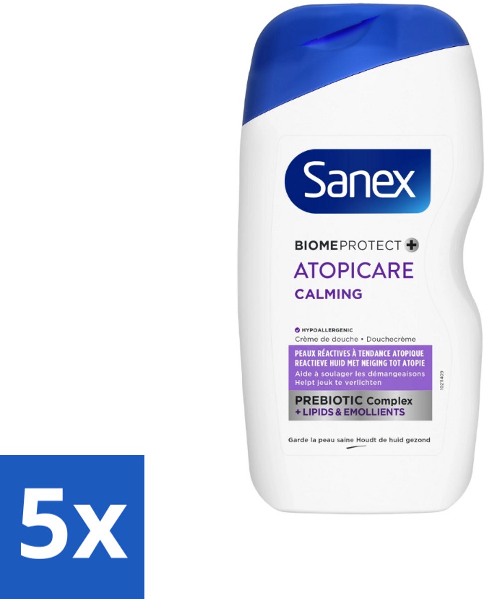 Sanex - BiomeProtect Dermo - Douchecrème - Reactieve Huid - 400 ml - Bulkverpakking - 5 stuks