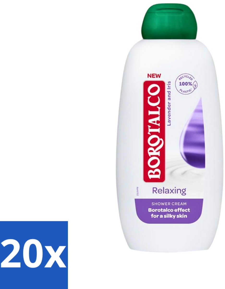 Borotalco - Douchegel - Relaxing - Lavender & Iris - 250 ml - Bulkverpakking - 20 stuks