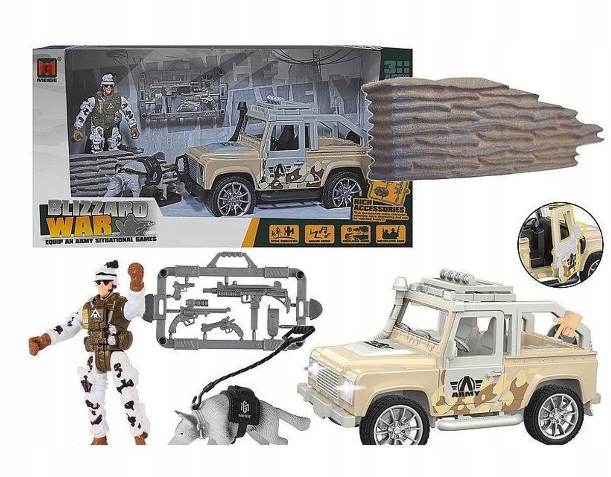 Leger Jeep Speelgoed met Accessoires voor Kinderen