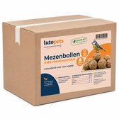 Lutopets Mezenbollen met Meelwormen - 100 stuks (9 kg) - Vetbollen zonder Net voor Tuinvogels - Voor Mezen en Roodborst