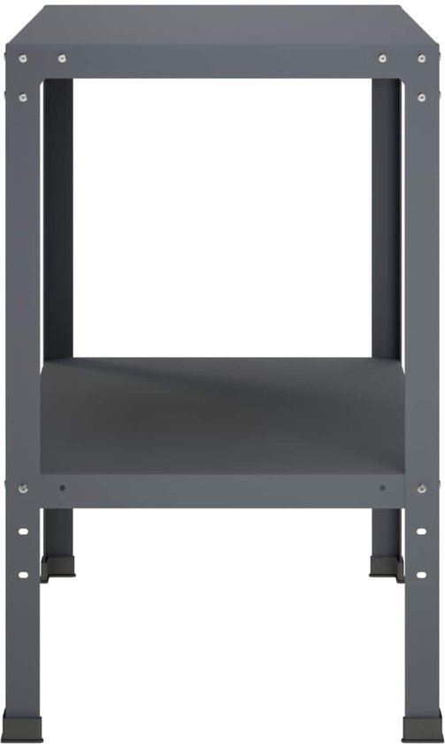vidaXL - Planttafel - 80 - x - 50 - x - 80 - cm - Gepoedercoat - staal - Antraciet — afbeelding 4