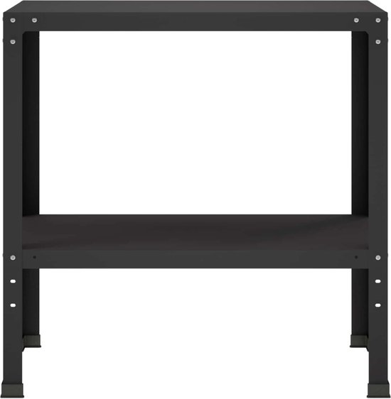 vidaXL - Planttafel - 100 - x - 40 - x - 80 - cm - Gepoedercoat - staal - Zwart — afbeelding 4