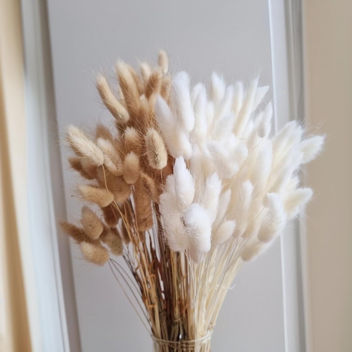 120 Stuks Gedroogde Pampas Grassen 45 cm - Natuurlijke Witte Bloemen voor Bruiloften, Thuisdecoratie en Feestelijke Vazen