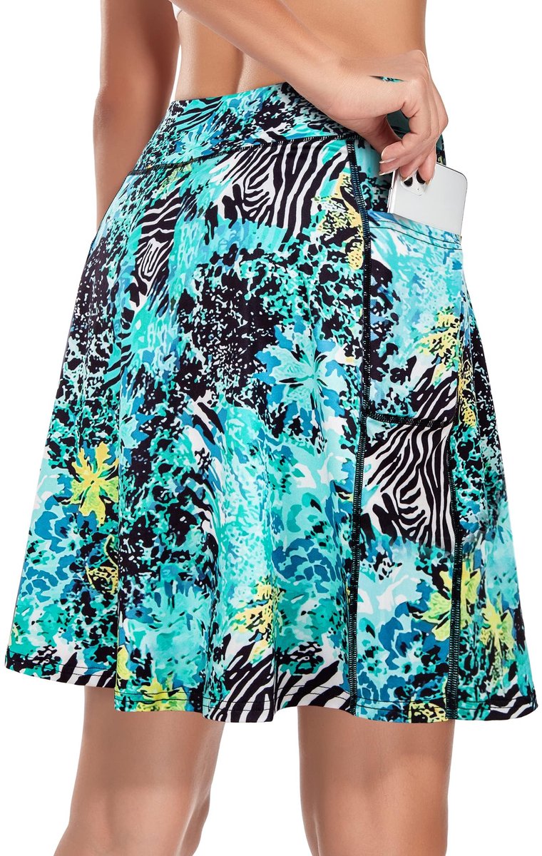 KORALHY Long Skirts for Women, Athletic Skirt 20" Knee Length Golf Skorts Summer Skirts High Waisted Tennis Skirts - ShopVlot