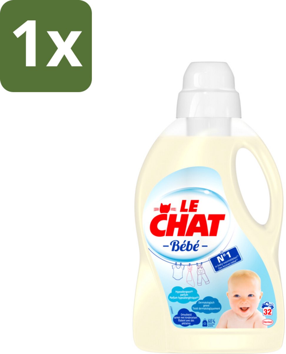 Le Chat Vloeibaar Wasmiddel Bébé 32 Wasbeurten 1440 ml - 1 stuk