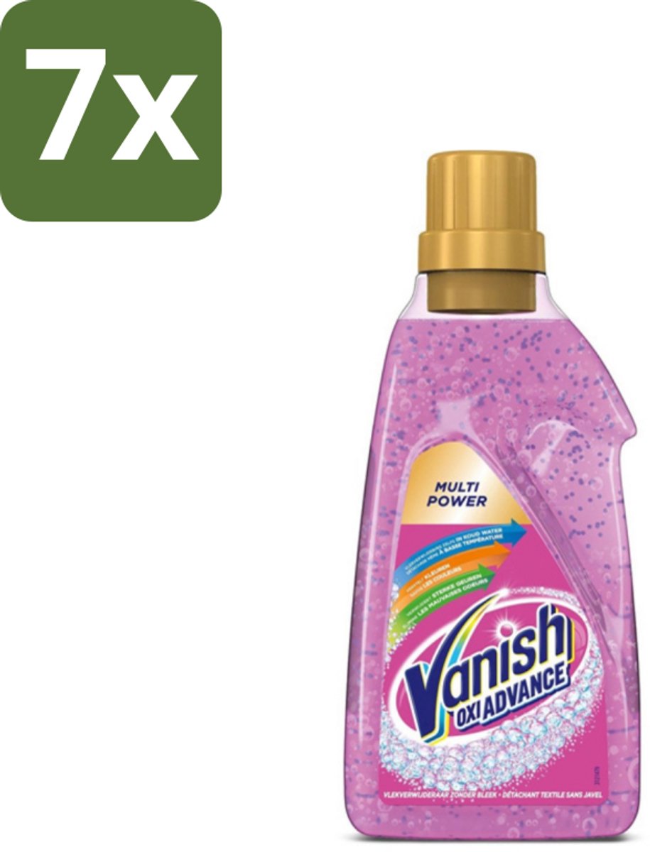 Vanish Oxi Advance - Vlekkenverwijderaar Gel - Zonder Bleek - Gekleurde Was - 750 ml - Bulkverpakking - 7 stuks