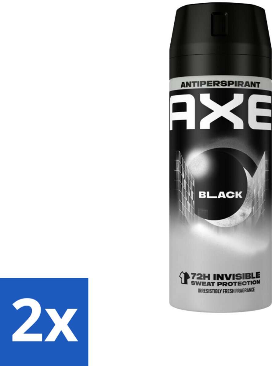 Axe - Deodorant Spray - 72hrs Anti Sweat - Black - 150 ml - Voordeelverpakking - 2 stuks
