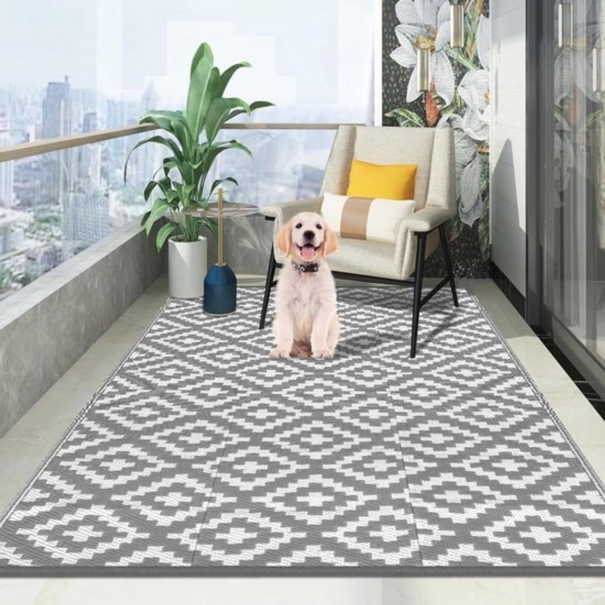 Weerbestendig Outdoor Tapijt 120x180 CM - Waterbestendig, UV-Bestendig en Opvouwbaar