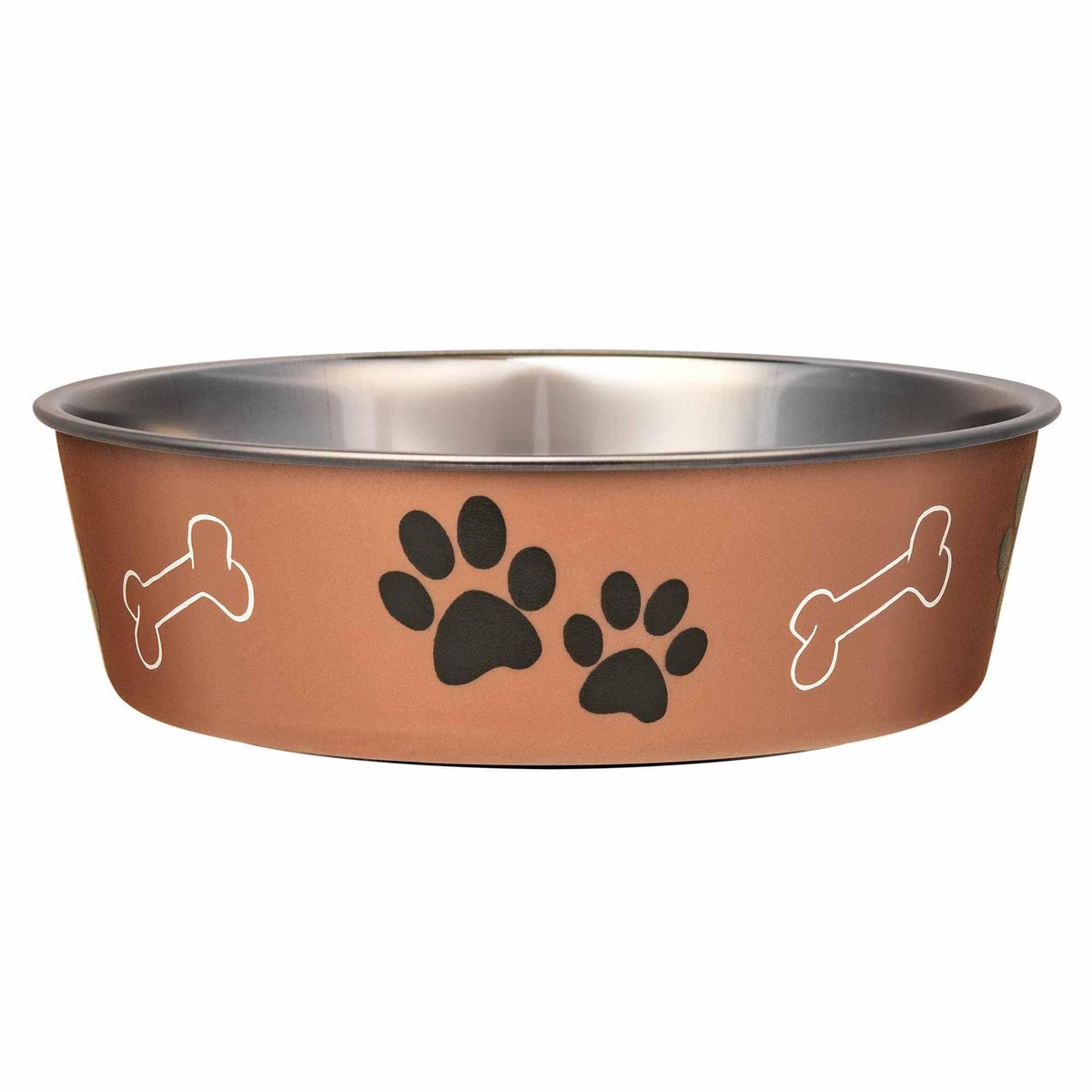 Loving Pets Roestvrij staal Bella hondenbak, antislip, vaatwasmachinebestendig en bacteriebestendig metallic - ShopVlot