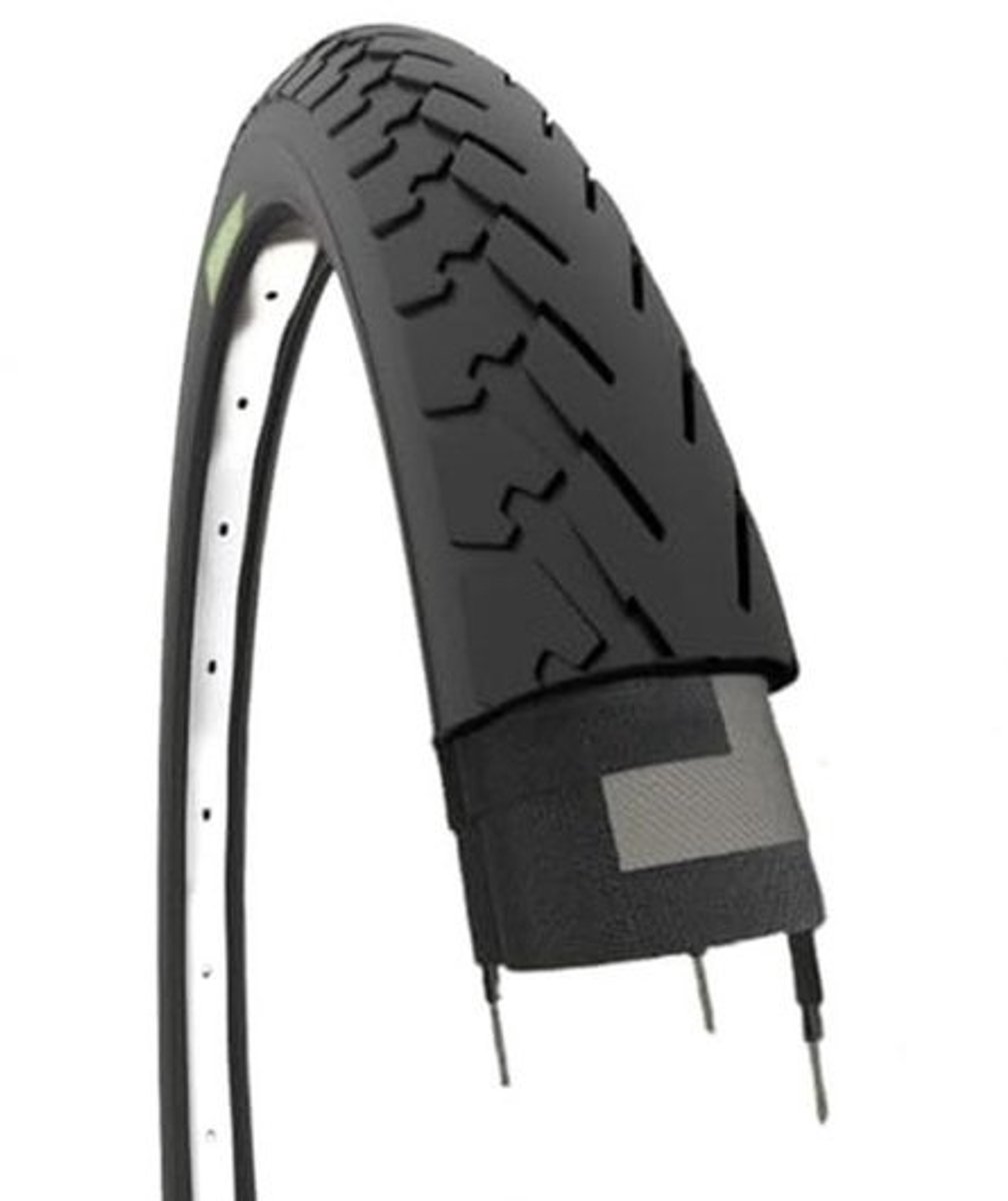 700 x 35C Fietsbanden voor Stadsfiets en Trekking - Zwarte Rubberstraatbanden