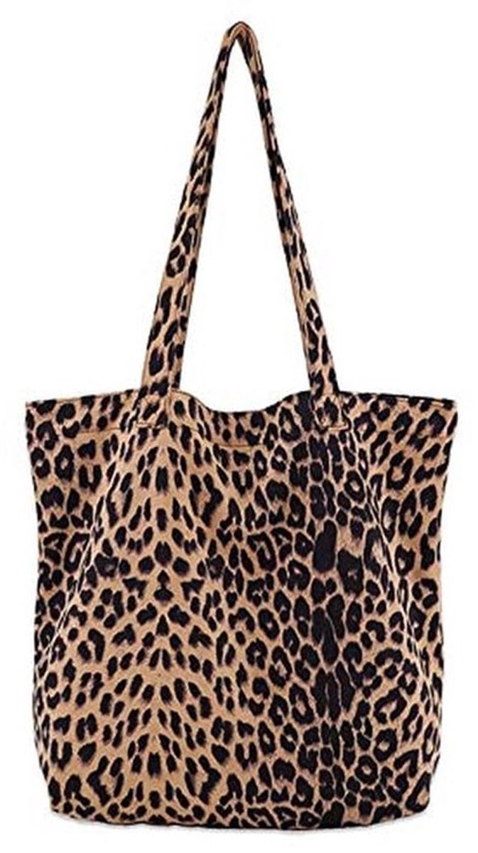 Lichtgewicht Luipaard Print Schoudertas - Grote Tote Handtas voor Vrouwen