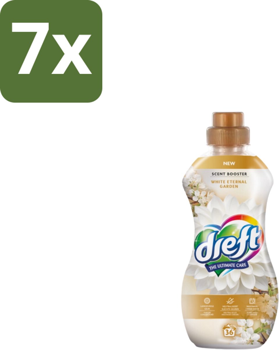Dreft – White Eternal Garden – Vloeibare Geurbooster – 720 ml – 36 wasbeurten - Bulkverpakking - 7 stuks