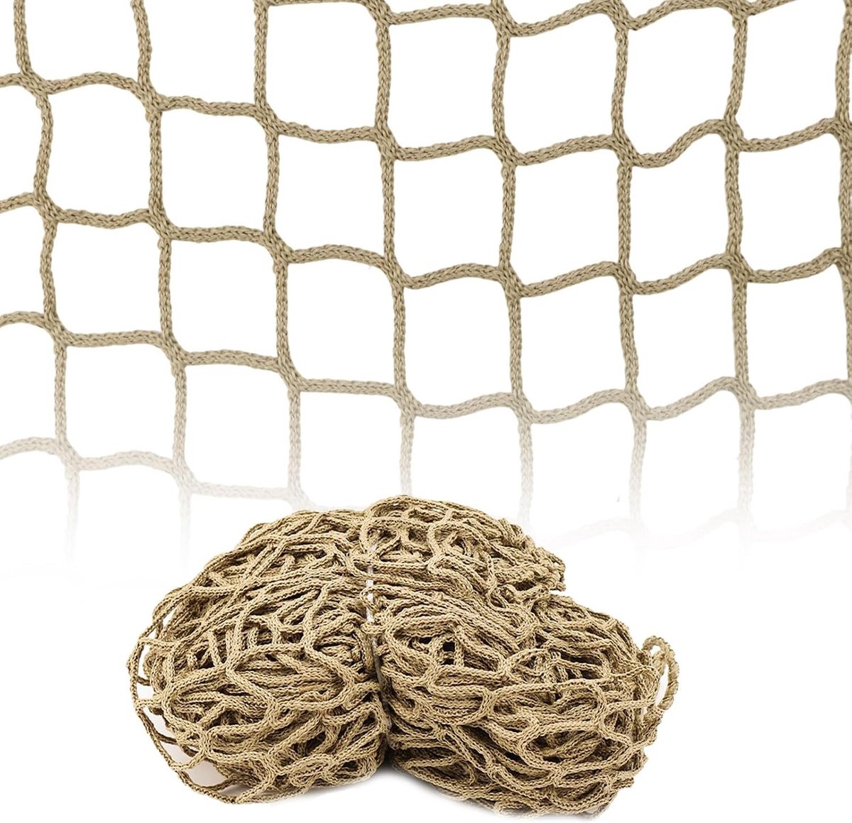 Veiligheidsnet voor Balkon en Trappen, Kattennet, Valbescherming, Knooploos, Universeel, Bruin, 1 x 3 m, Dierenbescherming, Kindveiligheid, Buiten gebruik