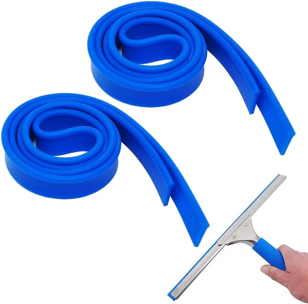 2 Stuks Silicone Rubber Vervanglip voor Ruitenwisser, Aanpasbaar en Zacht, Ideaal voor Auto en Huishouden (105cm)