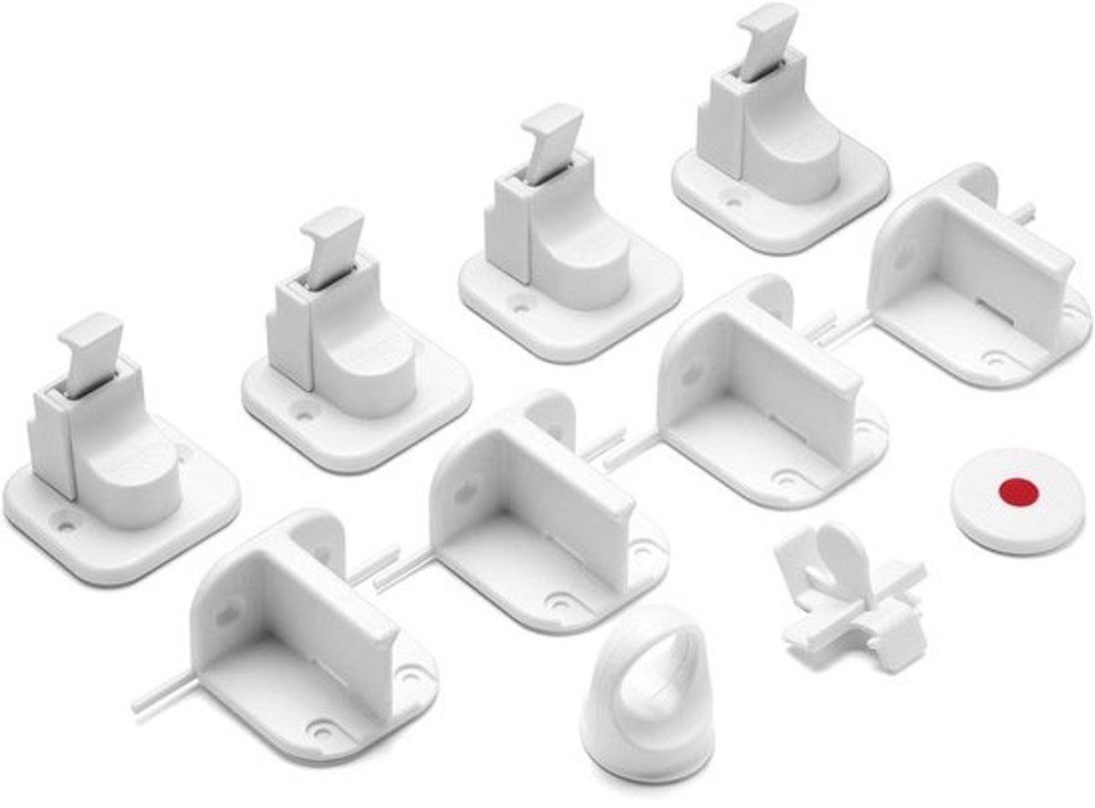Voordeelverpakking magneetslot 4 stuks - kastzekering en ladebeveiliging - kinderveiligheidsexperts.