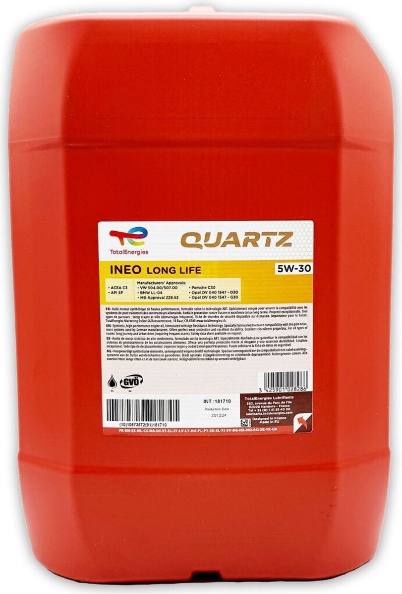 Total Quartz Ineo Long Life 5W30 - 20L