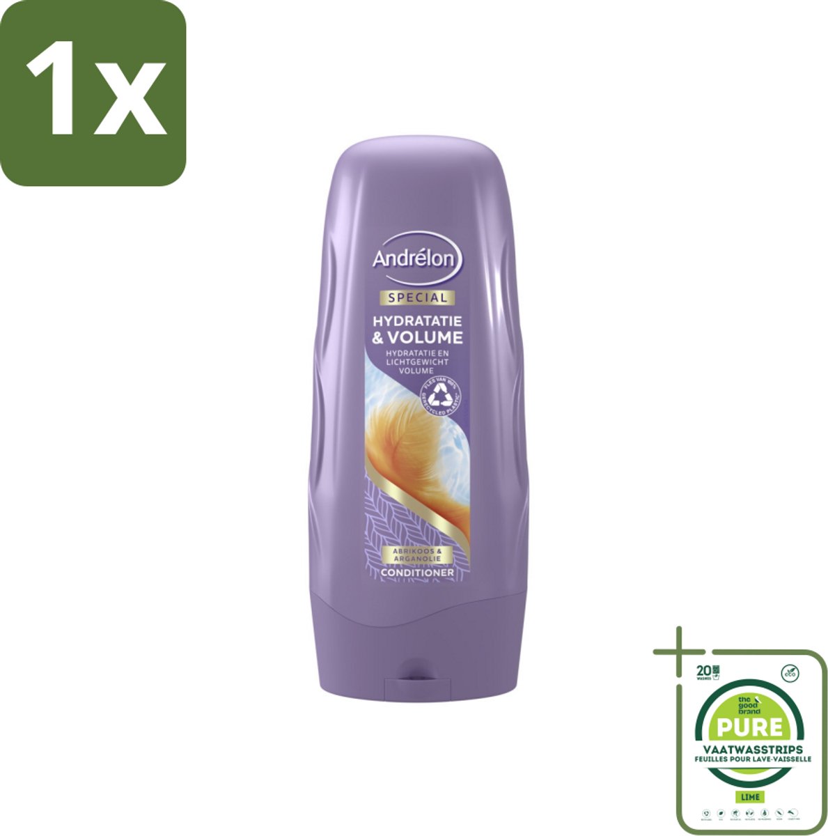 1 x Andrélon - Special Hydratatie & Volume - Conditioner - 300 ml - Hydratatie - Volume - Droog Haar - Futloos Haar - Abrikoosolie